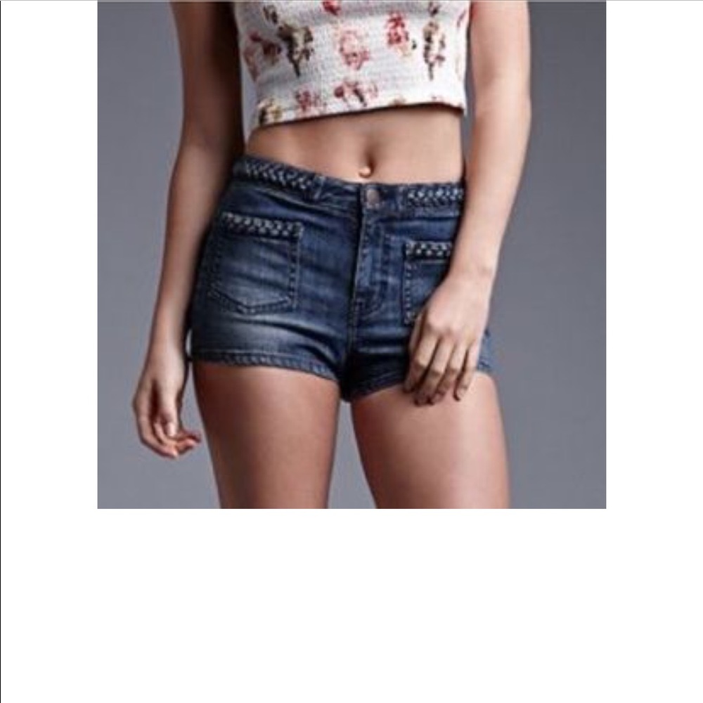 House of Harlow Braided High Waist Shorts Sz. 26